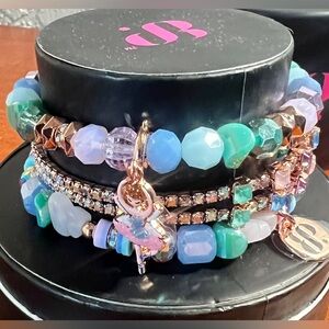 Bomb Party Holiday Fairy Sparkle Bracelet Set | Fairy Charm | NWT | MSRP $132